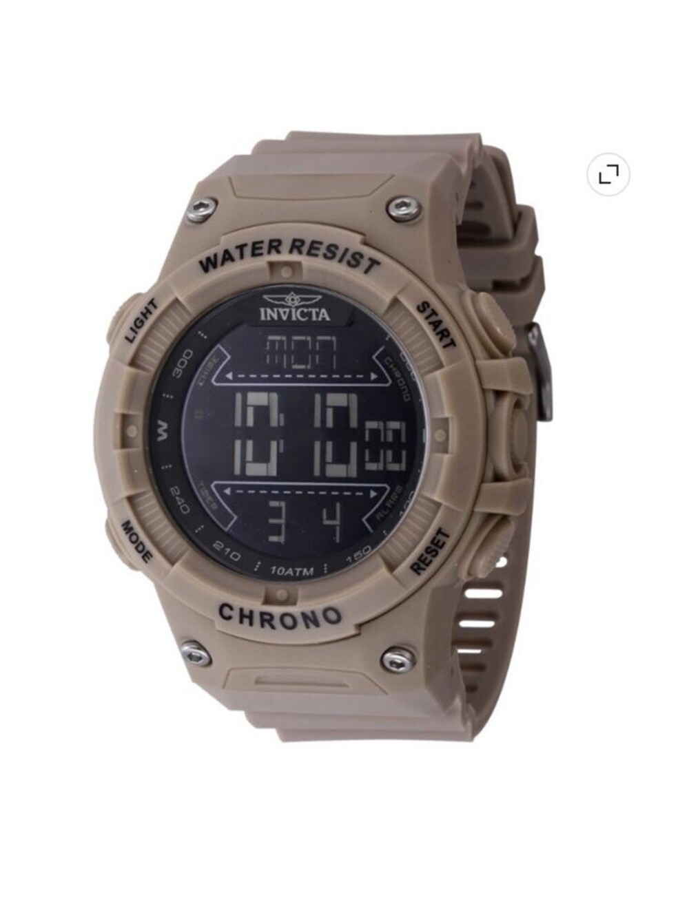 Invicta Racing Burnout Digital Men's Watch - 52mm Light Brown